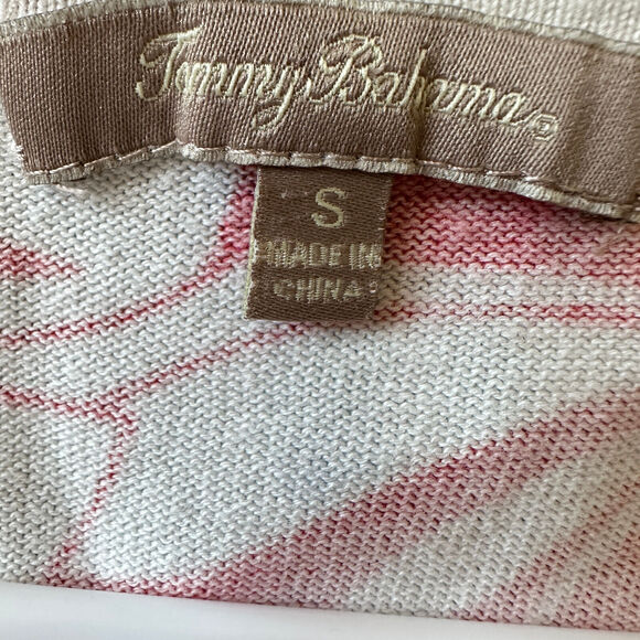Tommy Bahama Knit Sweater Tropical Print 3/4 Sleeve Top Lightweight Women’s Sz S - Picture 7 of 9